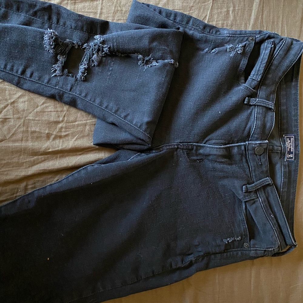 Black ripped jeans